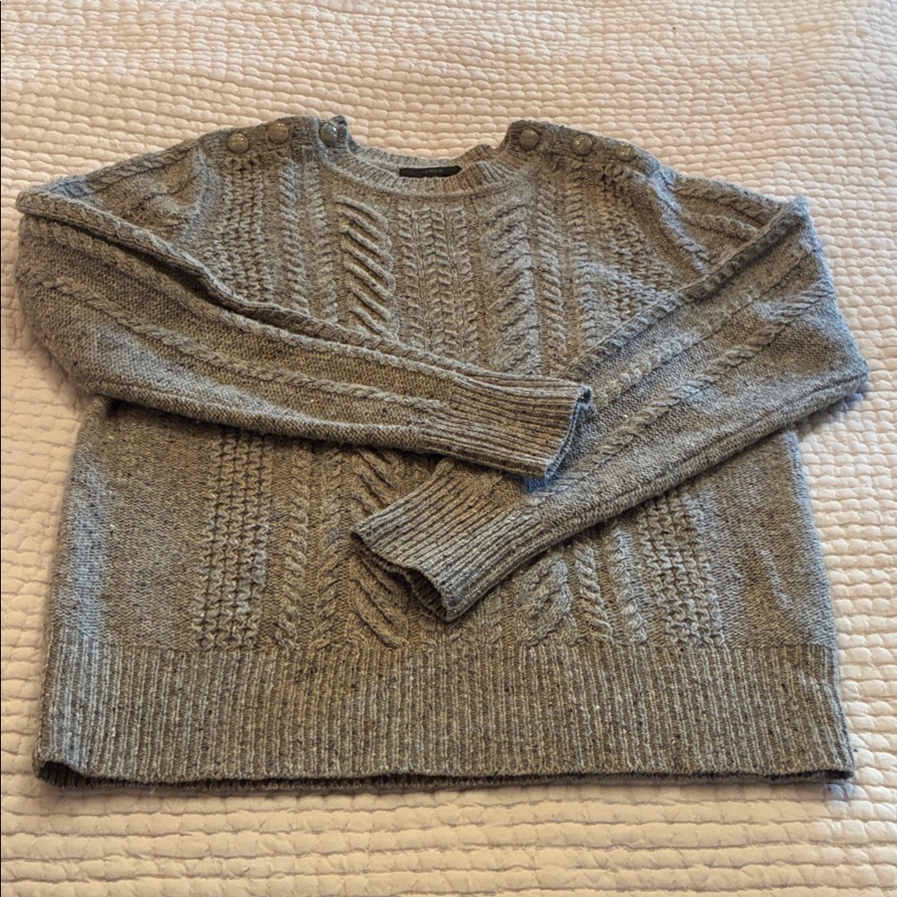 J. Crew cable stitch wool sweater
